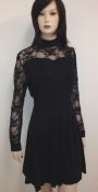 Lacey Black Flair Dress